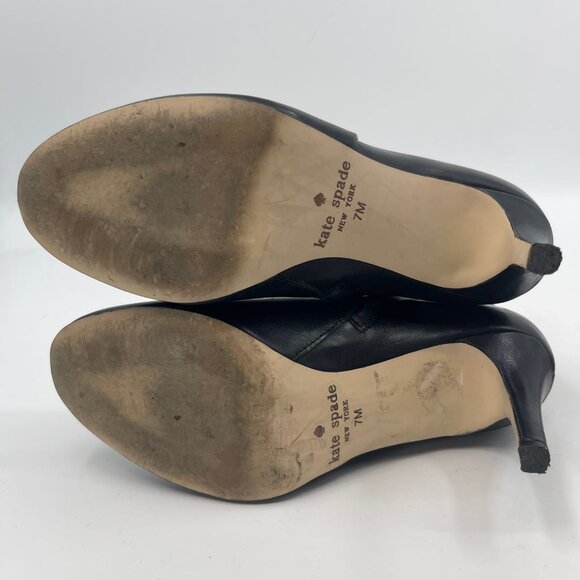 Kate Spade Black Stiletto Ankle Boots & Booties | Bow Detail - Picture 5 of 9